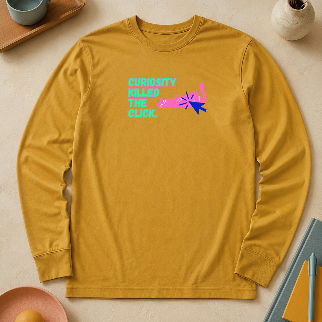 Curiosity Killed The Click | Long Sleeve Unisex Tee